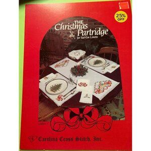 The Christmas Partridge Cross Stitch Design Book Sal-Em Linens - Carolina Cross